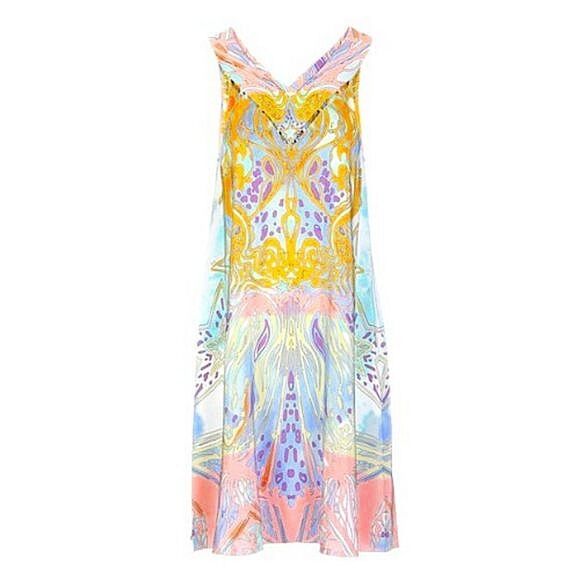 Emilio Pucci Wings and Stars Women's Paisley Print Sleeveless Silk Dress Size 6 - Picture 1 of 12